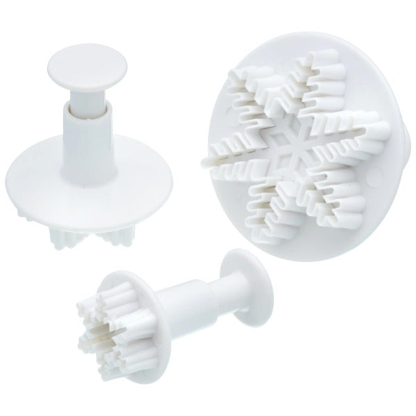 Kitchencraft Snowflake Plunger Cutters, Set Of 3