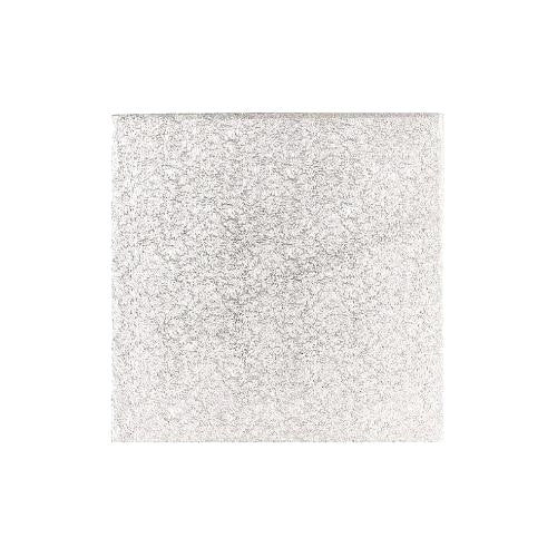 Square Cake Card, Thin, 8", Silver (C623)