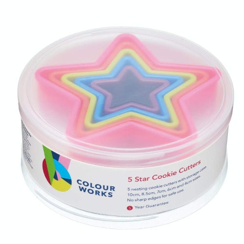 Star Shaped Cookie Cutters, Set of 5