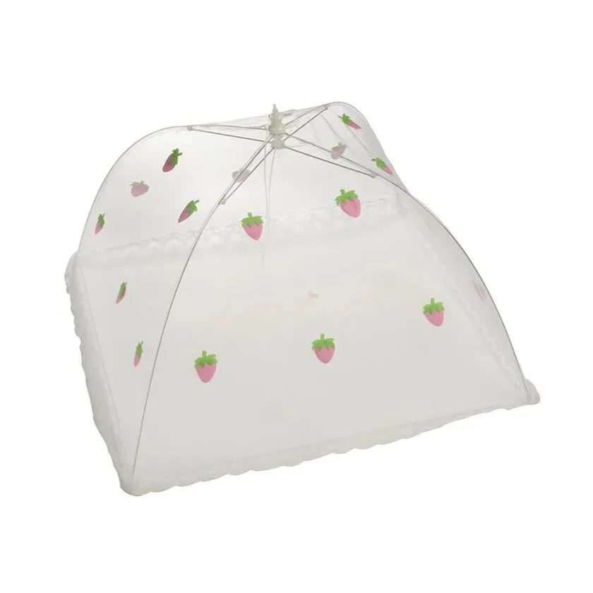 Umbrella Food Cover, 30cm, Strawberry