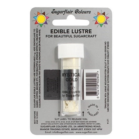 Sugarflair Edible Lustre Colour, 2g, Mystical Gold