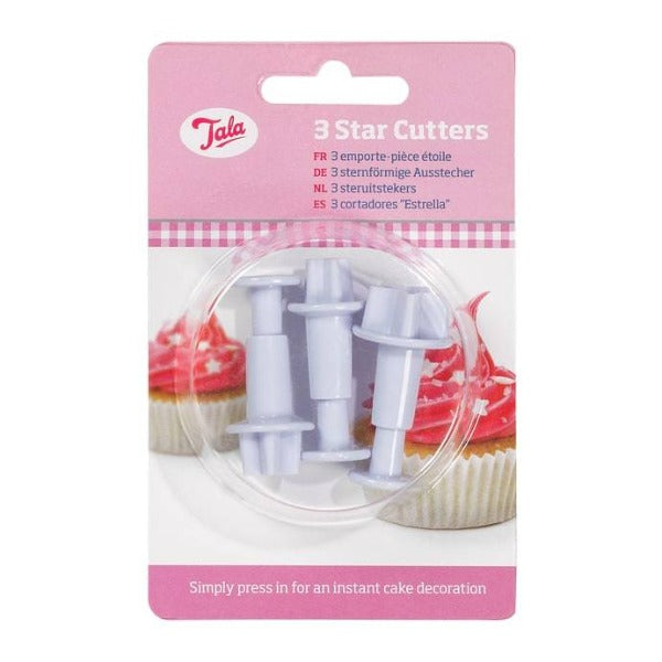 Tala Star Plunger Cutters, Set Of 3