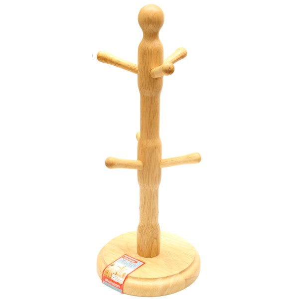 Wooden 6 Peg Mug Tree (D069)