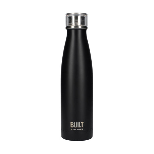Built Double Walled Insulated Drinks Bottle, 500ml, Black
