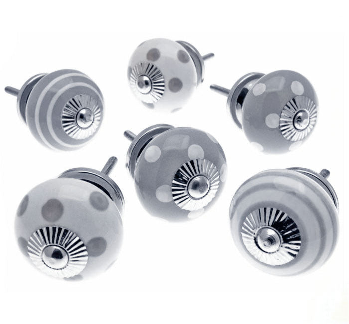 Drawer Knobs, Set Of 6, 4cm (ir357)