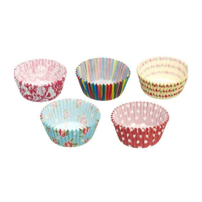 Assorted Patterned Cupcake Cases, 5cm, 250 CASES (kc58)