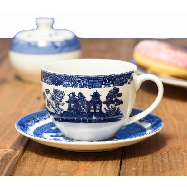 Blue Willow Pattern Cup & Saucer (Sold Separately)