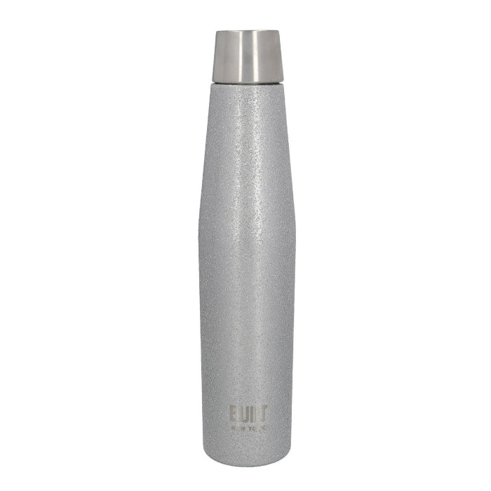 Built Double Walled Insulated Drinks Bottle, 540ml, Silver Glitter