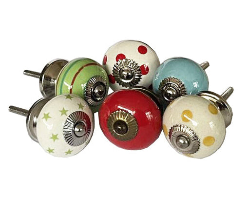 Drawer Knobs, Set Of 6, 4cm - 4.25cm (av468)