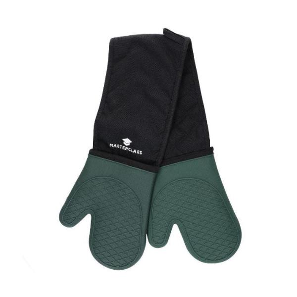 MasterClass Silicone & Cotton Double-Sided Oven Glove, Green