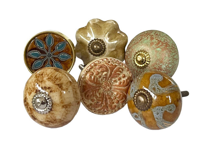 Drawer Knobs, Set Of 6, 4cm - 4.25cm (pw789)