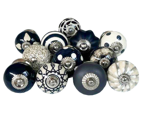 Drawer Knobs, Set Of 12, 4cm - 4.5cm (kb648)