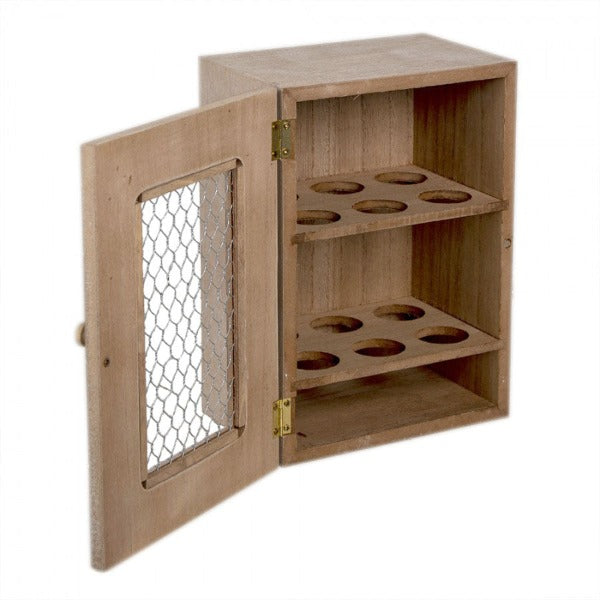 Wooden Egg Storage Cabinet Box for 12 Eggs