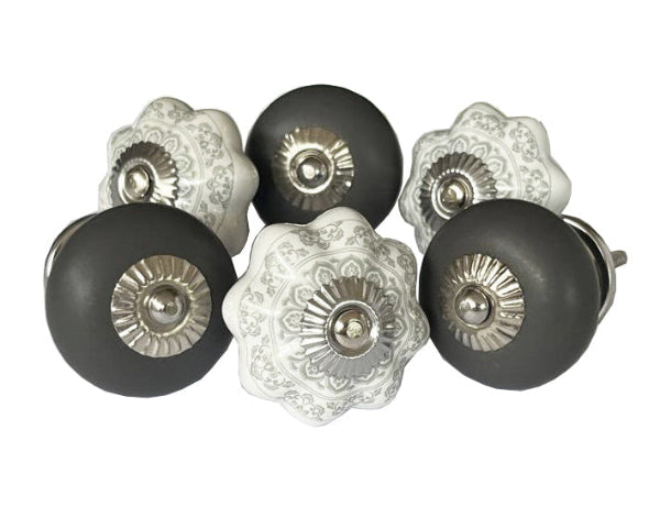Drawer Knobs, Set Of 6, 4cm - 4.25cm (py234)