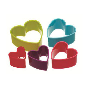 Heart Shaped Cookie Cutters, Set of 5