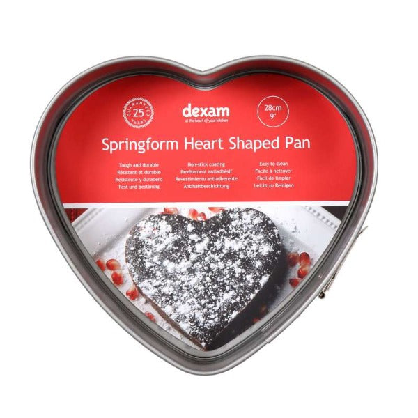 Dexam Non-Stick Heart Shaped Springform Pan, 23cm