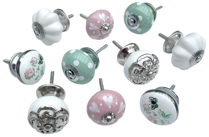 Drawer Knobs, Set Of 10, 4cm - 4.25cm