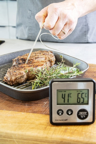 Kitchencraft Digital Meat & Food Thermometer & Timer