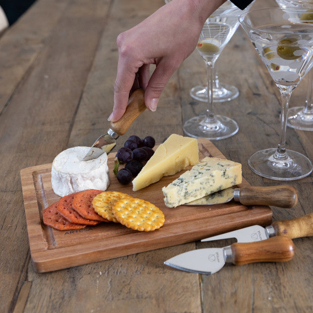 Masterclass Wood Cheese Board & Knife Set