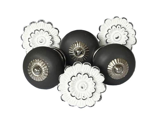 Drawer Knobs, Set Of 6, 4cm - 4.25cm (sk357)