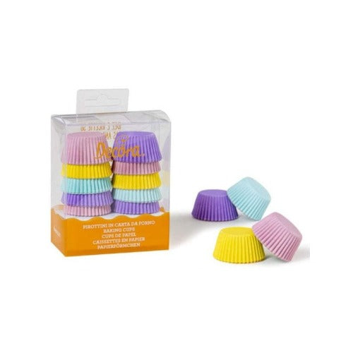Assorted Mini Cupcake Cases, Pastel, 200 Cases (d744)