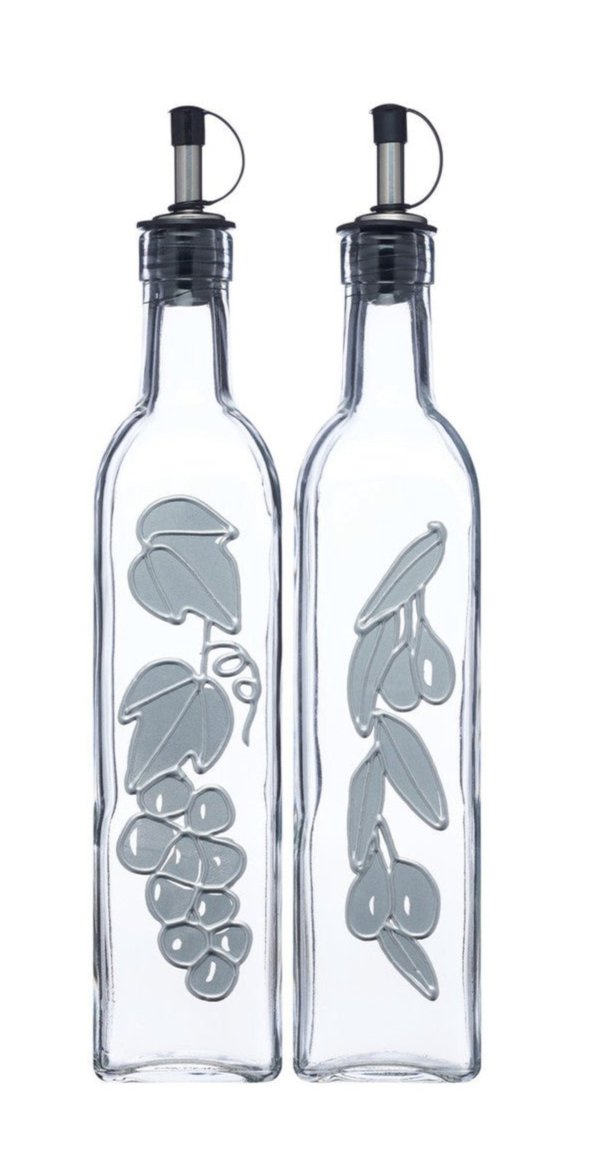 Italian Glass Oil & Vinegar Set, 500ml (k94d)