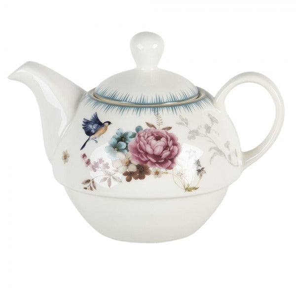 Porcelain Tea For One Teapot & Cup,  Floral