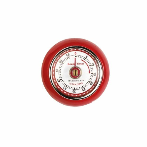 Retro Magnetic Kitchen Timer, Red