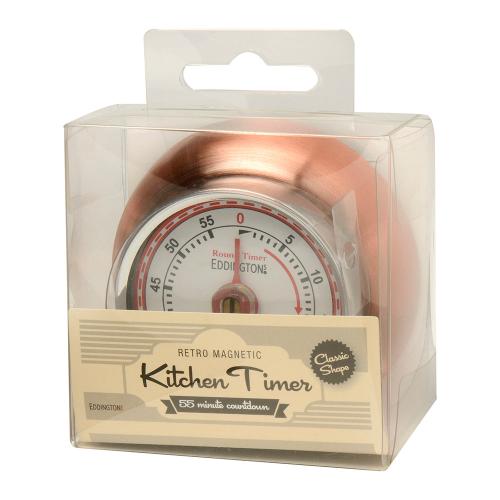 Retro Magnetic Kitchen Timer, Copper