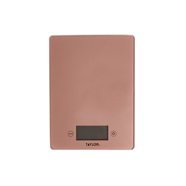 Taylor Pro Glass Digital 5Kg Kitchen Scales, Rose Gold