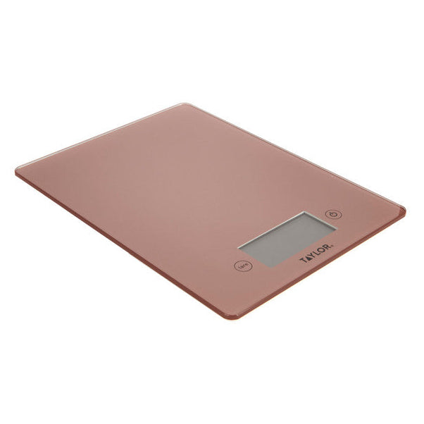 Taylor Pro Glass Digital 5Kg Kitchen Scales, Rose Gold
