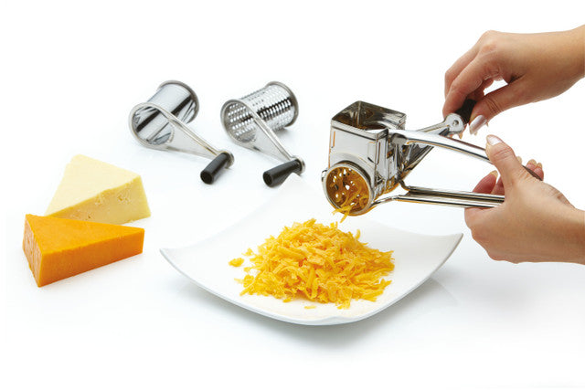 Kitchencraft Stainless Steel Rotary Grater With 3 Drums