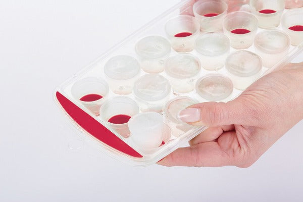 Pop Out Flexible Ice Cube Tray, Red (k60m)