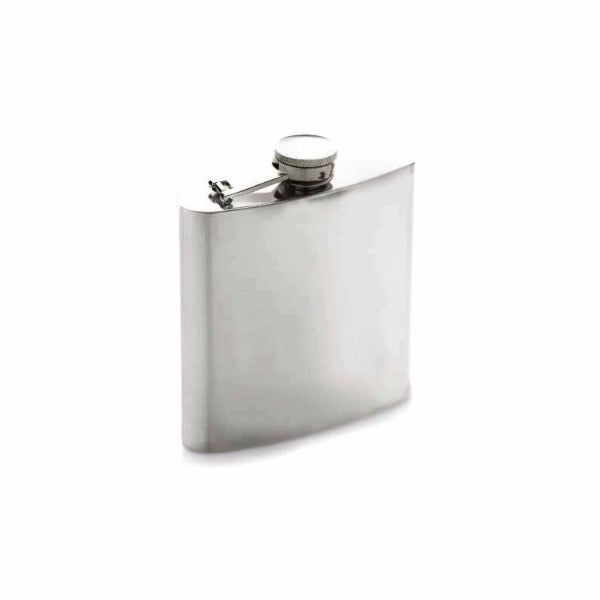 Polished Stainless Steel Hip Flask, 170ml