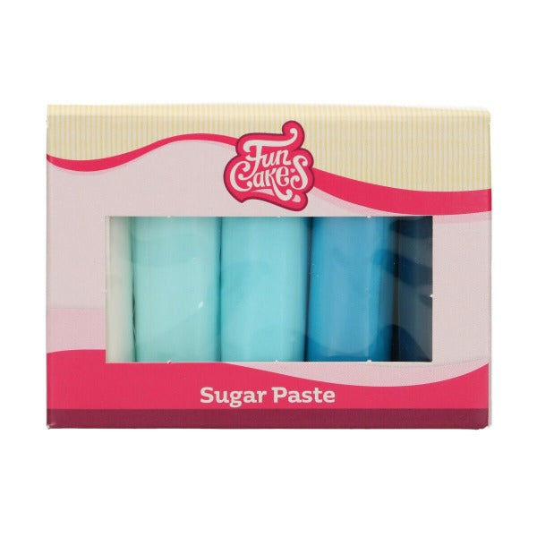 FunCakes Sugar Paste Multipack, 5 x 100g, Blue