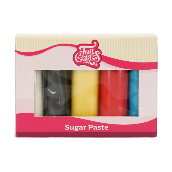 FunCakes Sugar Paste Multipack, 5 x 100g, Primary Colours