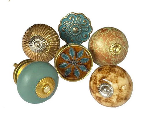 Drawer Knobs, Set Of 6, 4cm - 4.25cm (ys234)