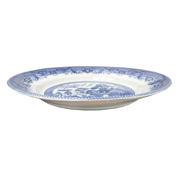 Churchill Blue Willow Pattern Pasta Dish, 28cm (D098)