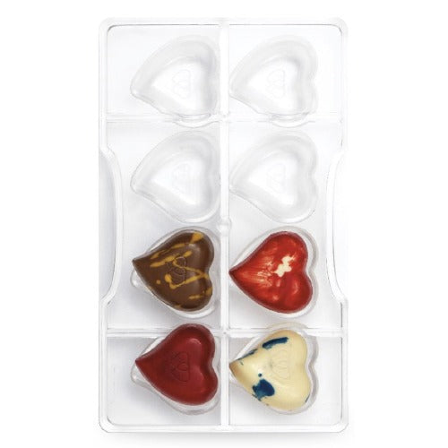 Heart Shaped Chocolate Mould, 8 Cup (D076)