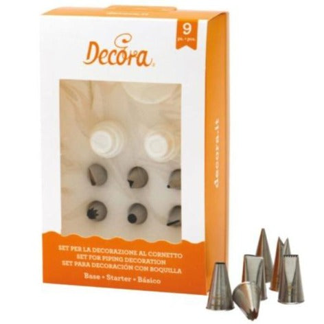 Icing & Piping Nozzles, 9 Piece, Starter Set (D040)