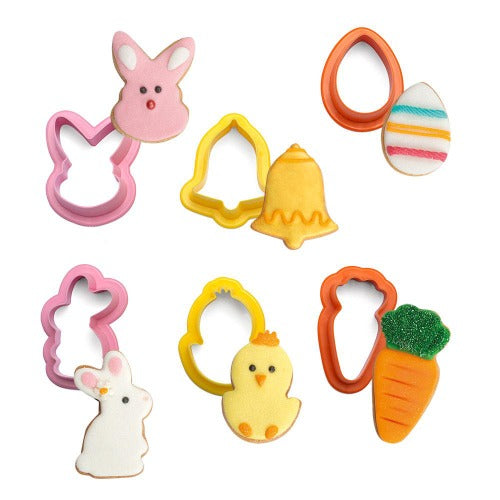 Easter Cookie Cutters, Set Of 6 (D059)