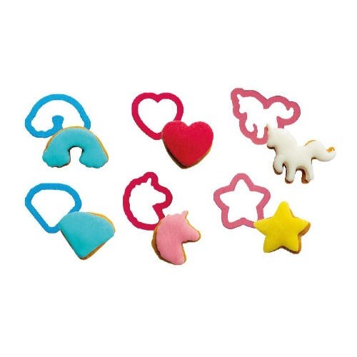Unicorn Mini Cookie Cutters, Set Of 6 (D064)