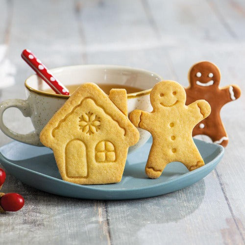Gingerbread Man & House Cookie Cutters, Set Of 2 (D094)