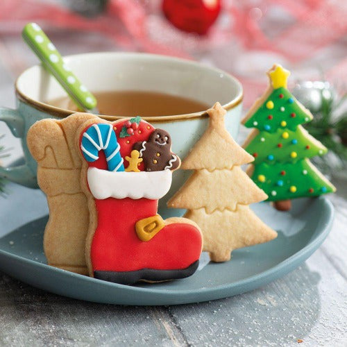 Christmas Tree & Boot Cookie Cutters, Set Of 2 (D096)