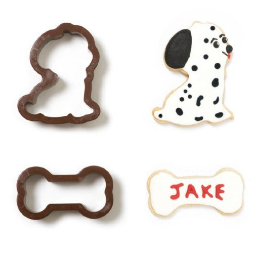 Dog & Bone Cookie Cutters, Set Of 2 (D200)