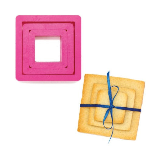 Square Cookie Cutters, Set Of 3 (D304)