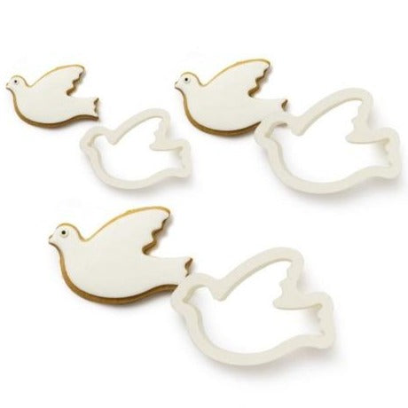 Doves Cookie Cutters, Set Of 3 (D407)