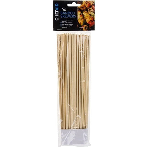 Chef Aid Bamboo Skewers, 25cm, Pack Of 100 (g67z)