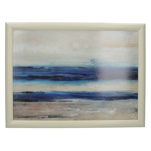 Premium Cushioned Lap Tray, Blue Abstract