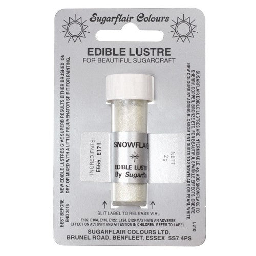 Sugarflair Edible Lustre Colour, 2g, Snowflake (C995)